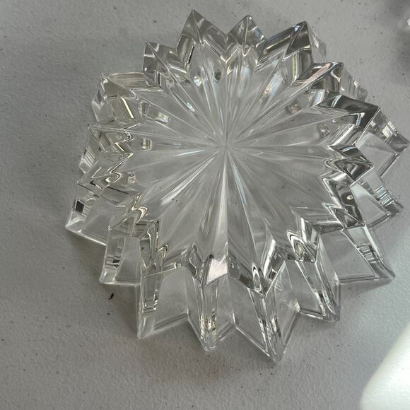 Crystal Box Star With Heavy Lead Shaped Clear Cut Trinket/Jewelry - Picture 7 of 14